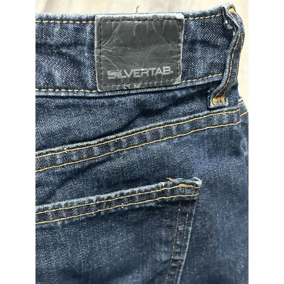 Levi’s Silver Tab Vtg Dark Wash Denim Jeans 34x28L Loose Boot - Picture 8 of 10